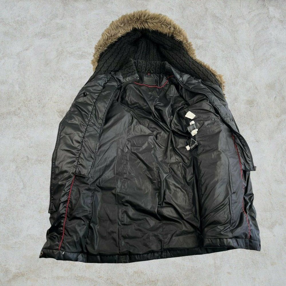 RUDSAK ATELIER NOIR Caroline Jacket Puffer Down Black Coat Faux Fur Trim Hood PS - Picture 11 of 11